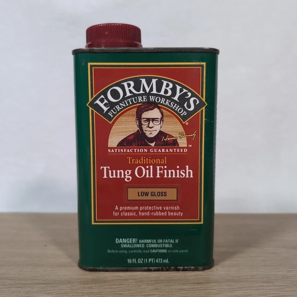 Formby's Traditional Tung Oil Finish LOW GLOSS 16 Oz Metal Tin Can (90% Full)